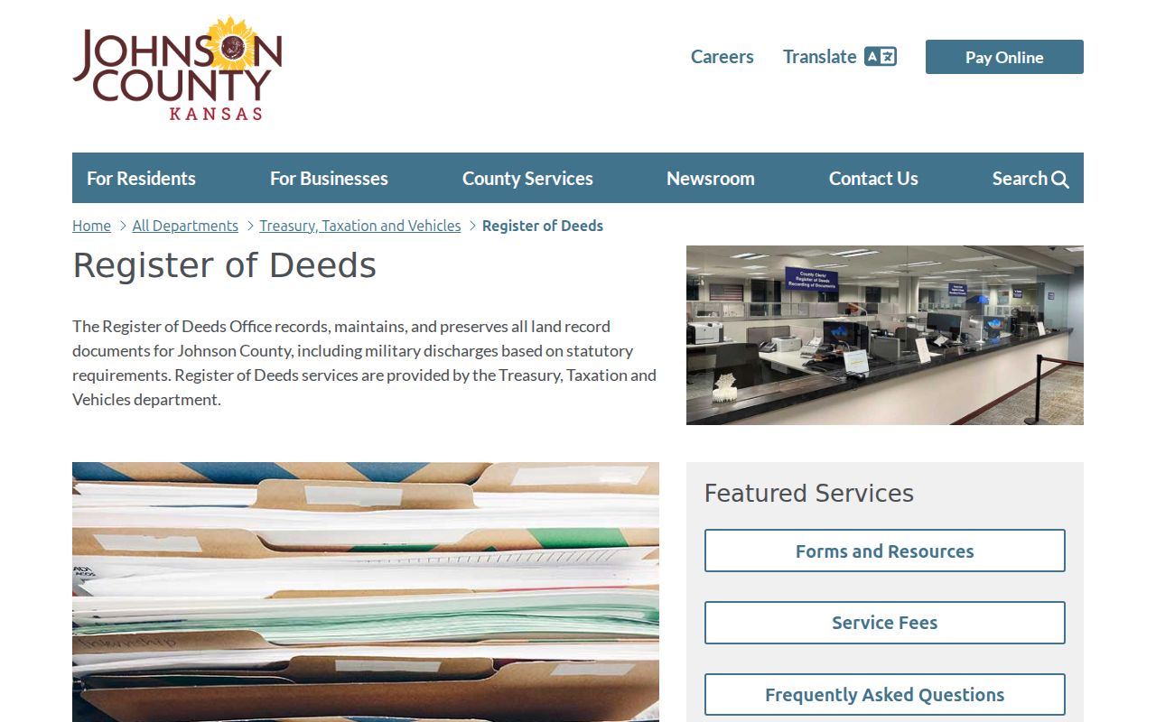 Lenexa residents directory Johnson County Register of Deeds